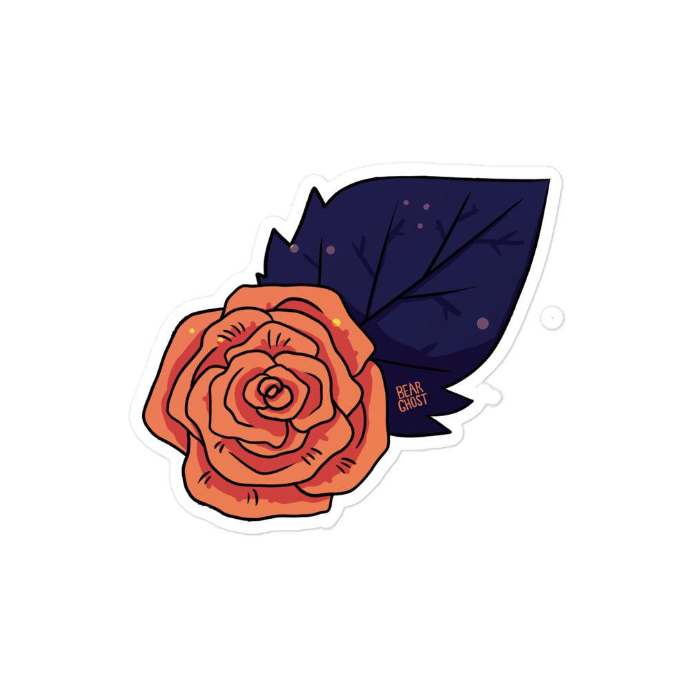 Bear Ghost Jiminy Rose Sticker