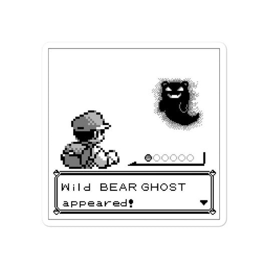 Wild BEAR GHOST Appeared!  Sticker