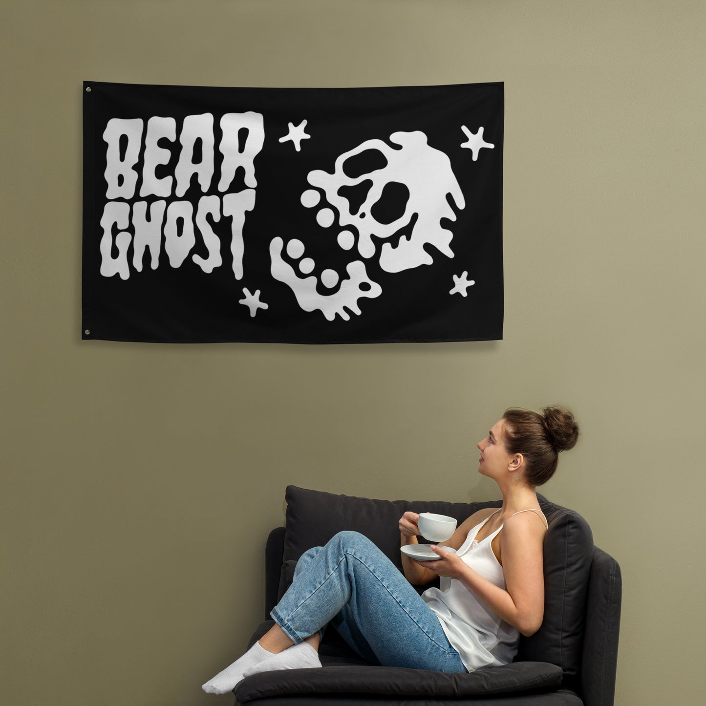 Bear Ghost - Skull Flag