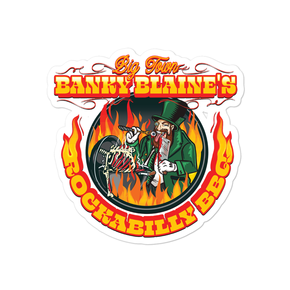 Big Town Banky Blaine's Rockabilly BBQ Sticker