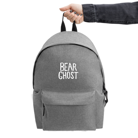 Bear Ghost Logo Embroidered Backpack