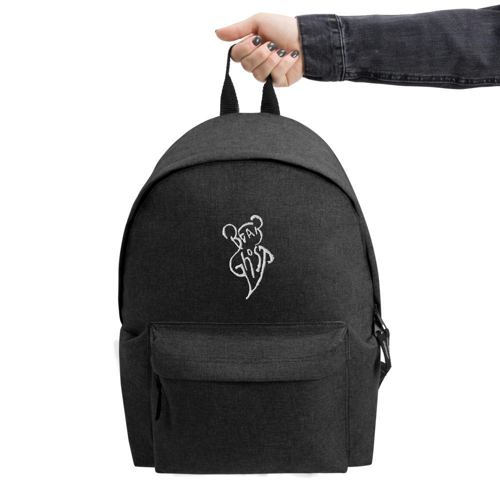 Bear Ghost Bear Embroidered Backpack
